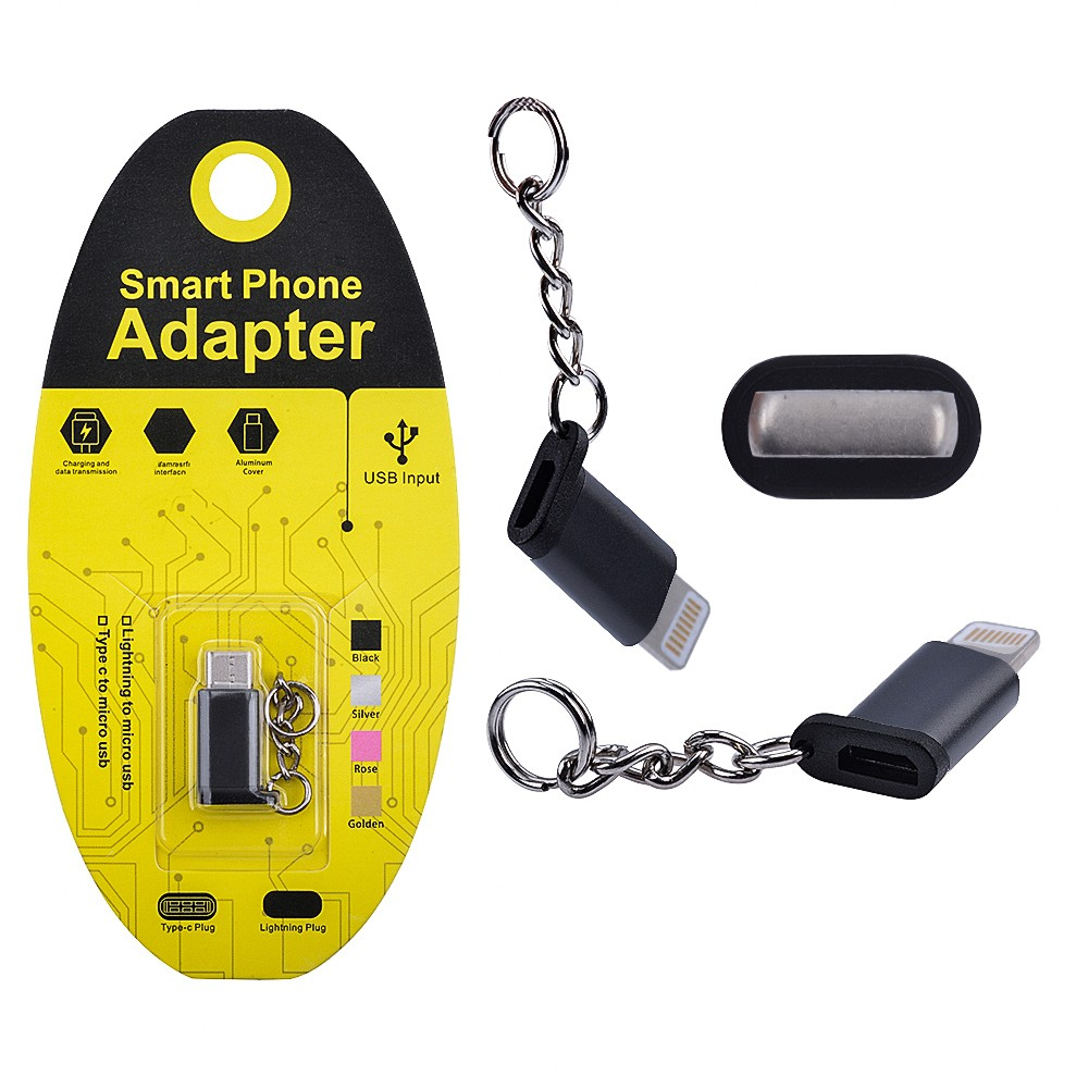Ligtining Dönüştürücü Micro Usb Adaptor Converter Çevirici Başlık Anahtarlık-(5775)