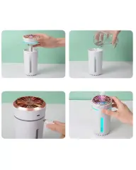 USB Araç Nemlendirici 5 Esans Hediyeli Renkli Işıklı Mini Difüzör