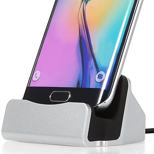 Android Micro Usb Şarj 2in1 Standlı Usb Dock-(5775)