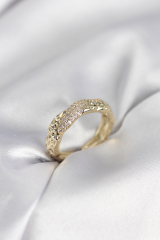 Zirkon Taşlı Puntalı Gold Renk Kadın Yüzük 5886