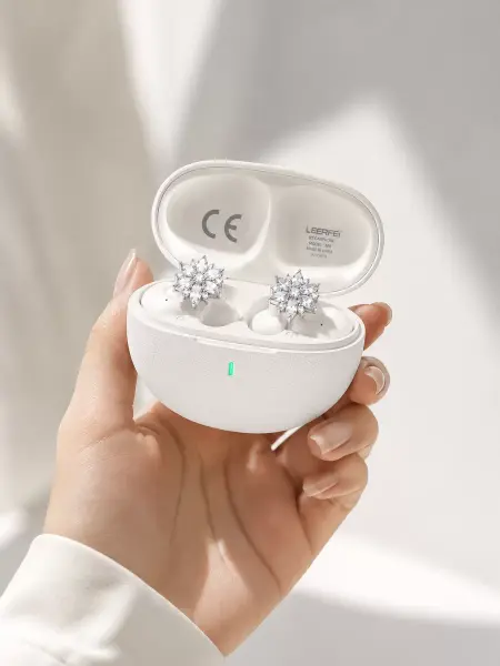 Bluetooth Bağlantılı Küpeli Kablosuz Kulaklık Uzun Pil Ömrü