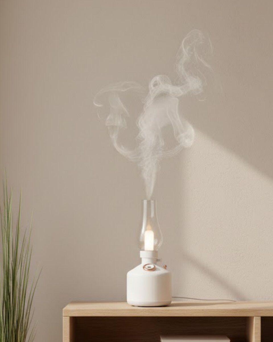 USB Şarjlı Gaz Lambası Modeli Nano Mist Aromaterapi Nemlendirici 280 ml