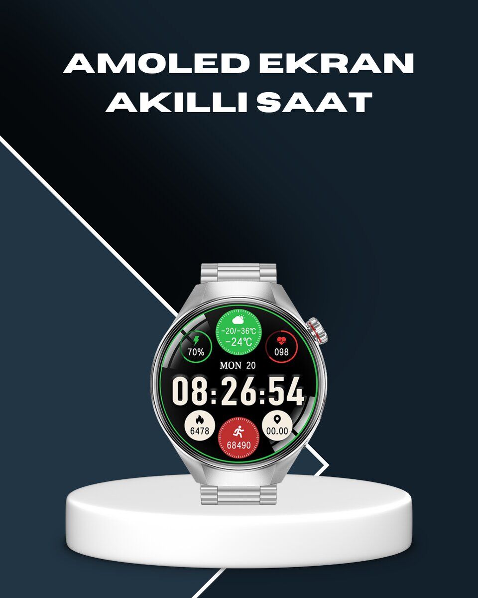 Akıllı Saat Bluetooth Görüşme Destekli – Spor Sağlık ve Bildirim Özellikli