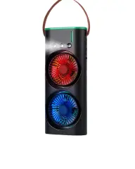 Çift Başlıklı Taşınabilir Fan RGB Işıklı Sprey Nemlendiricili Masaüstü Serinletici Fan