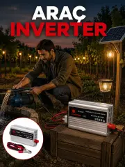 Akü Gücünü Ev Elektriğine Dönüştüren Güçlü İnvertör 1500W