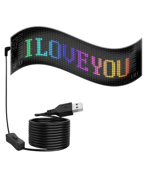 RGB Kayan Yazı LED Panel Telefon Kontrollü Animasyonlu Akıllı Ekran