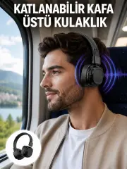 Ergonomik Konforlu Kablosuz Kulak Üstü Bluetooth Kulaklık Yeni Nesil