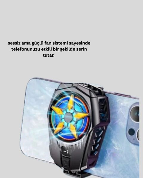 Dijital Göstergeli Evrensel Telefon Soğutma Fanı