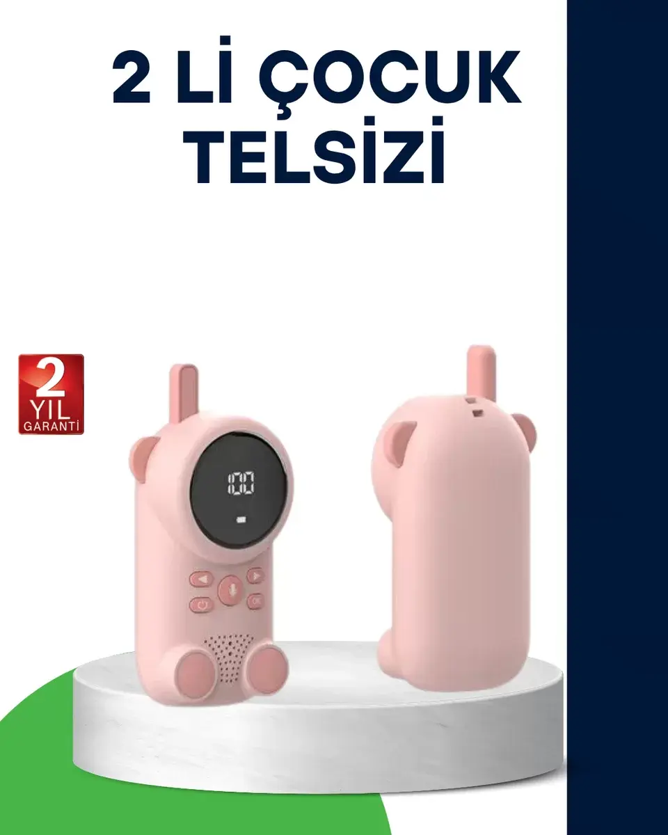 LCD Ekranlı Bebek Telsizi – İki Yönlü Ses Uzun Menzil Çocuk Dostu Tasarım