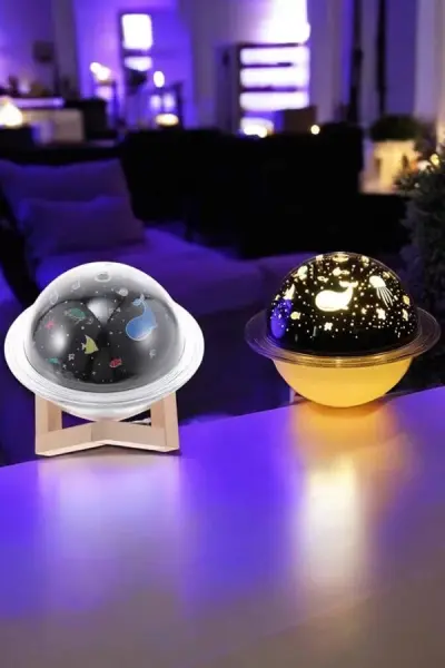 Hava Nemlendirici Masa ve Gece Lambası USB Projeksiyon Aromaterapi