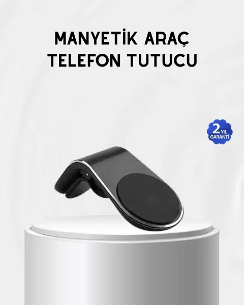 Araç İçi Manyetik Telefon Tutucu Güçlü Klipsli ve 360 Derece Ayarlanabilir