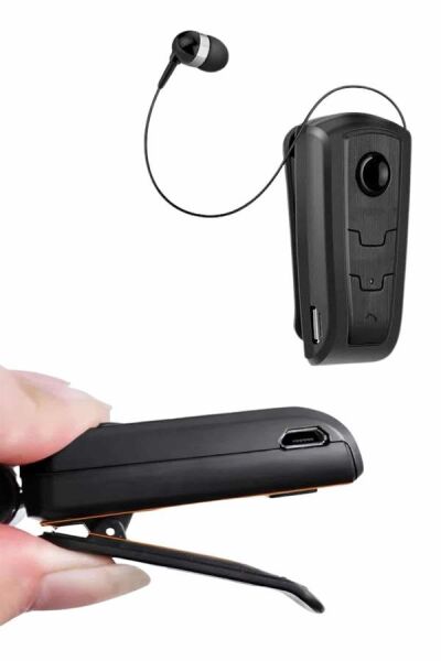Makaralı Bluetooth Kulakiçi Yaka Kulaklığı Kablosuz Kulaklık